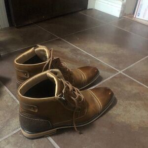 Steven Madden Tan Cap Toe Boots - 75